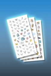 3lü Tırnak Dövmesi Seti, Tırnak Sticker Seti, Nail Art, Tattoo thumbnail 1