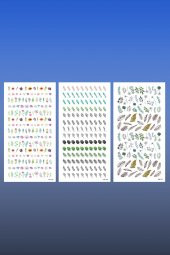 3lü Tırnak Dövmesi Seti, Tırnak Sticker Seti, Nail Art, Tattoo - 2