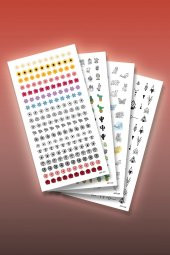 4lü Tırnak Dövmesi Seti, Tırnak Sticker Seti, Nail Art, Tattoo - 1