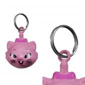 Doggie Büyük Kedi Kafası Şekilli Kedi Çanı 1 Adet 2-3,5 cm Pembe - 1