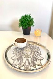 6 Adet Füme & Gold Fransız Tarzı Modern Simli Bardak Altlığı & Kokteyl Peçetesi - 2