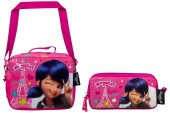 Miraculous Marinette Pembe Beslenme ve Kalem Çantası Seti - 1