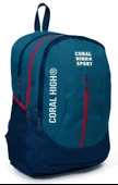 Coral High Sport Nefti Lacivert Okul ve Günlük Sırt Çantası - Dört Gözlü - USB ve AUX Soketli - 1