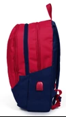 Coral High Sport Kırmızı Lacivert Okul ve Günlük Sırt Çantası - Dört Gözlü - USB ve AUX Soketli thumbnail 2