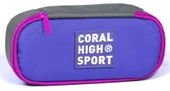 Coral High Sport Lavanta Açık Gri İç Bölmeli Oval Kalem Çantası - 1