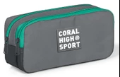Coral High Sport İki Gözlü Açık Gri Kalem Çantası - 1