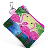 Coral High Pembe Flamingolu Bozuk Para Çantası - 1