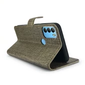 General Mobile GM 21 Plus Kılıf FitCase Fabric Kapaklı Cüzdanlı - 4