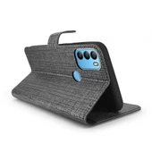 General Mobile GM 21 Plus Kılıf FitCase Fabric Kapaklı Cüzdanlı - 7