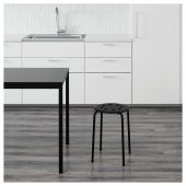 Tabure, Siyah IKEA Genişlik 40Cm Siyah Renk Yuvarlak Tabure - 4