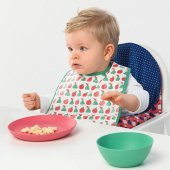 Bebek Mama Önlüğü IKEA Sarı-Yeşil 2Li Su Geçirmez Önlük - 2