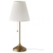 Abajur, Beyaz-Pirinç Rengi Masa Lambası 55 cm 75 W - 1