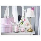 Abajur, Beyaz-Pirinç Rengi Masa Lambası 55 cm 75 W - 4