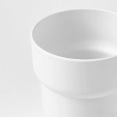 Beyaz Saksı 9 Cm ,Kalın Plastik, 9 Cm Yapay Bitki-Çiçek Saksısı,Deliksiz İç*Dış Mekan - 2