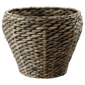 Koyu Kahve Saksı Su Sünbülü 24 Cm Doğal  Saksı İç Çap 31 Cm - 1