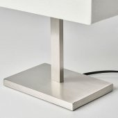 Masa Lambası-Kare Abajur 36 cm Nikelaj Kaplama-Beyaz Renk 8.6 W - 3