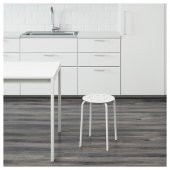 Tabure,Beyaz IKEA Genişlik 40Cm Beyaz Renk Yuvarlak Tabure - 3