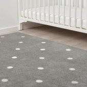 Çocuk Odası Halısı 133x160 cm Gri-Noktalı Alan: 2.13 M² Puantiyeli Halı Gri - 3