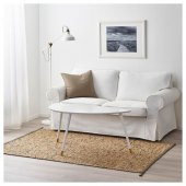 %100 jüt-Yün Natürel Halı 133x195 cm IKEA Natürel-Koyu Mavi Natürel Halı - 3