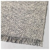Kilim ,Halı, Siyah-Natürel 80x150 cm Yıkanır Halı %100 pamuk - 2