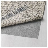 Kilim ,Halı, Siyah-Natürel 80x150 cm Yıkanır Halı %100 pamuk - 3