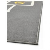 Çocuk Odası Halısı 100x160 cm Gri Renk-Temalı Yıkanmaz. Alan 1.60 m² - 2