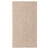 Halı 80x150 Cm Kırık Beyaz-Bej Renk Parlak Tüyler Yıkanmaz Modern Halı - 1