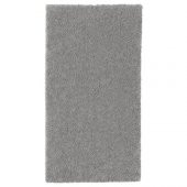 Halı 80x150 Cm IKEA Gri Renk Parlak Tüy Yıkanmaz Modern Halı - 1