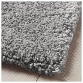 Halı 80x150 Cm IKEA Gri Renk Parlak Tüy Yıkanmaz Modern Halı - 3