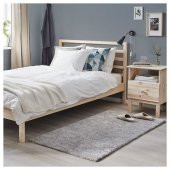 Halı 80x150 Cm IKEA Gri Renk Parlak Tüy Yıkanmaz Modern Halı - 4