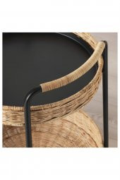 Lubban Tekerlekli Yan Sehpa Rattan-antrasit IKEA - 5