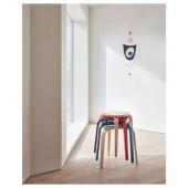 Natürel Renk Tabure 42x48x45 Cm IKEA Huş Ağacı Tabure-Sandalye Tekli - 3