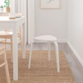 Beyaz Renk Tabure 42x48x45 Cm IKEA Huş Ağacı Tabure-Sandalye Tekli - 2