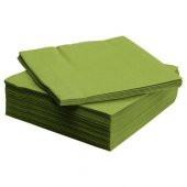 Servis Peçete 40x40 cm 50 Adet Açık Yeşil Renkli Peçete - 1