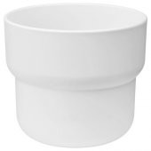 Beyaz Saksı 12 Cm ,Kalın Plastik 12 Cm Yapay Bitki-Çiçek Saksı,Deliksiz İç*Dış Mekan - 1