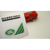 Land Rover Overfinch Logo Damla Silikon Plaka Logo Arma Amblem Yeni Stil - 1