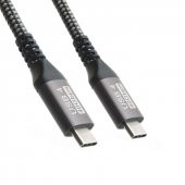 Dark Type-C USB 4.0 Thunderbolt 3 Destekli 40Gbps Kablo, PD100W, 8K 60Hz, 4K 120Hz - 1 Metre - 1