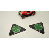 Alfa Romeo Yonca Logo Yan Çamurluk 3M 3D Karbon Damla Logo Amblem Seti thumbnail 2