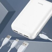 Mini Ja 10000mah Taşınabilir Harici Şarj Powerbank Ppjan-a01 Beyaz 30375 - 7