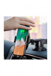 2in1 Wireless Kablosuz Araç Hızlı Şarj Tutucu Iphone 11,11pro Xr Xs Max Siyah AD-28969-2_R4 - 2