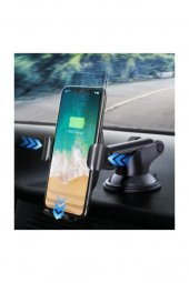 2in1 Wireless Kablosuz Araç Hızlı Şarj Tutucu Iphone 11,11pro Xr Xs Max Siyah AD-28969-2_R4 - 6