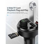 Orjinal KUULAA Araç Fm Transmitter, Bluetooth Araç Kiti Araç mp3 Müzik Kiti ve Şarjı Oto Müzik Çalar - 3