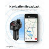 Orjinal KUULAA Araç Fm Transmitter, Bluetooth Araç Kiti Araç mp3 Müzik Kiti ve Şarjı Oto Müzik Çalar - 4