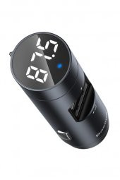 Energy Column Bluetooth 5.0 Araç Mp3 Dual Usb Araç Şarjı Siyah 31564 - 4