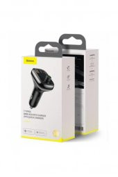 Bluetooth Araç Aktarım Kiti Mp3 Araç Kiti 36w Qc 4.0 Dual Usb Type-c Araç Şarjı 6953156297166 - 1