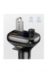 Bluetooth Araç Aktarım Kiti Mp3 Araç Kiti 36w Qc 4.0 Dual Usb Type-c Araç Şarjı 6953156297166 - 2