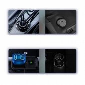Baseus Araç Transmitter Bluetooth Araç Çakmaklık Ve Müzik Kiti 2in1 Araç Şarj Araç Transmitter Kiti - 4