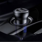 Baseus Araç Transmitter Bluetooth Araç Çakmaklık Ve Müzik Kiti 2in1 Araç Şarj Araç Transmitter Kiti - 6