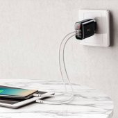 Polham BASEUS 3 USB 3.4A Hızlı Dijital Ekran Şarj Başlık 3 Girişli Samsung İphone Huawei Xiaomi Sony - 3