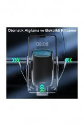 Aurora Electric Qc 3.0 Wireless Kablosuz Şarj Araç Tutucu Siyah 31823 - 4